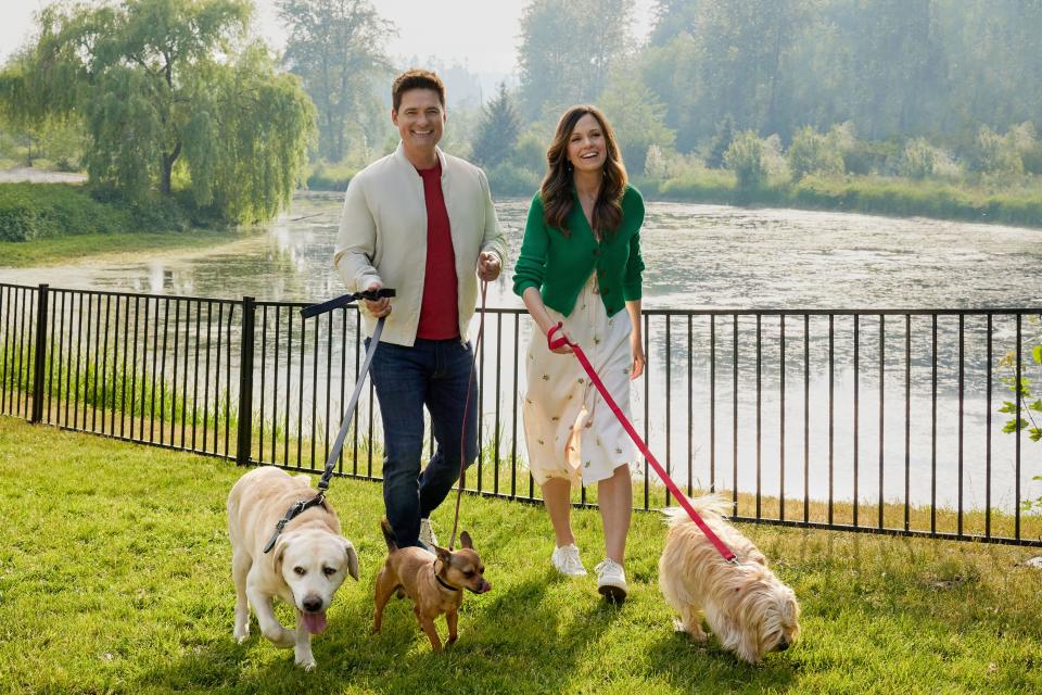 Warren Christie and Rachel Boston in “The More Love Grows.” | Allister Foster, Hallmark Media