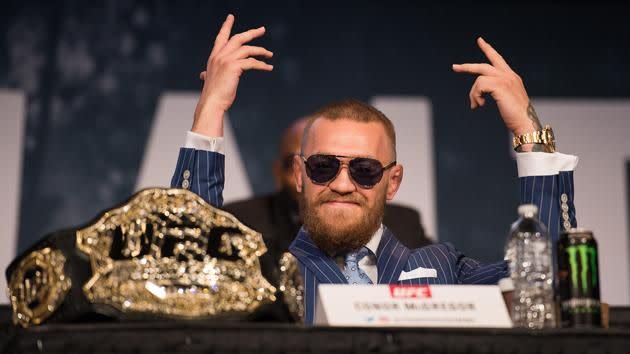 McGregor having fun at the UFC 205 press conference. Source: Getty