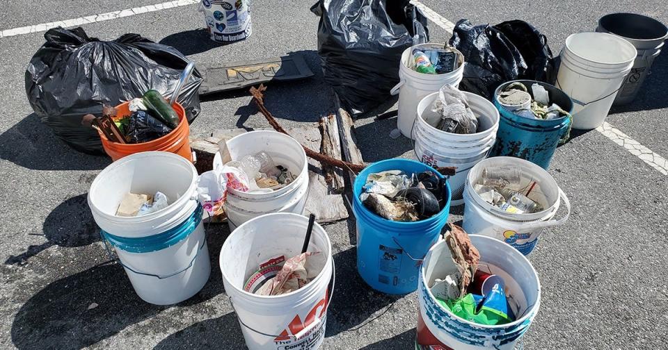 Ocean debris is collected and counted during Cape Cod National Seashore beach cleanups.