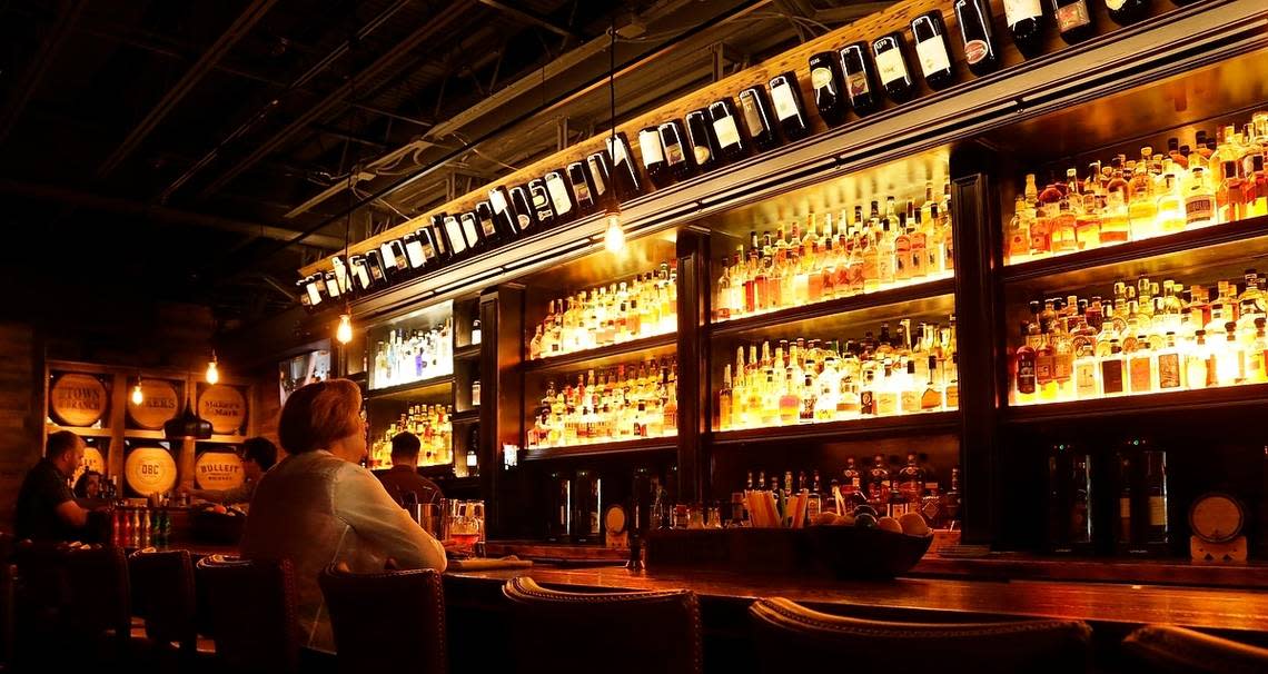 The bourbon bar at OBC Kitchen in Lexington, Ky., on July 6, 2015. Photo by Pablo Alcala | Staff Lexington Herald-Leader