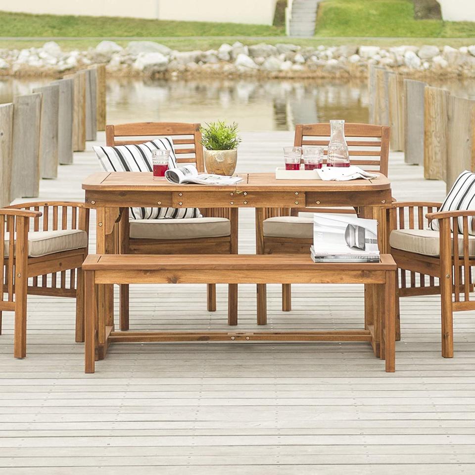 Outdoor bench dining table