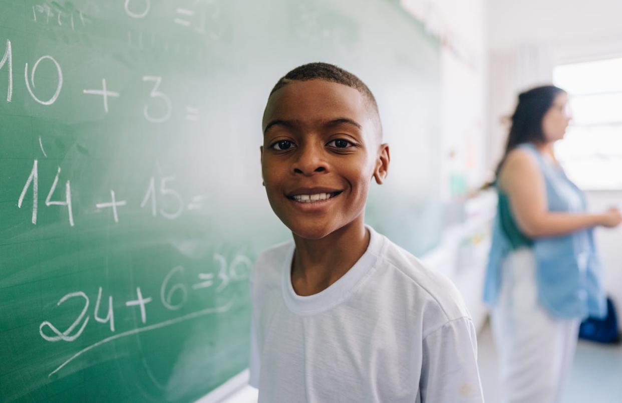 Can higher-level math courses foster better outcomes? <a href="https://www.gettyimages.com/detail/photo/portrait-of-a-student-boy-on-classroom-at-school-royalty-free-image/1899837056?phrase=black+math+students&adppopup=true" rel="nofollow noopener" target="_blank" data-ylk="slk:FG Trade via Getty Images;elm:context_link;itc:0;sec:content-canvas" class="link ">FG Trade via Getty Images</a>