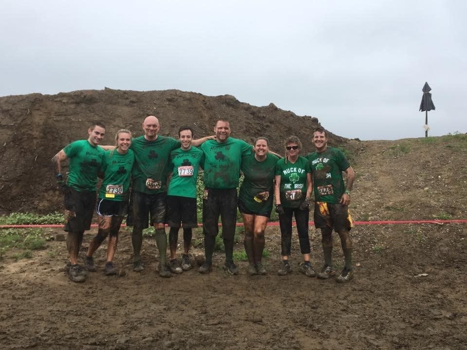 Muck of the Irish after competing in Rugged Maniac on Saturday, July 9, 2016.