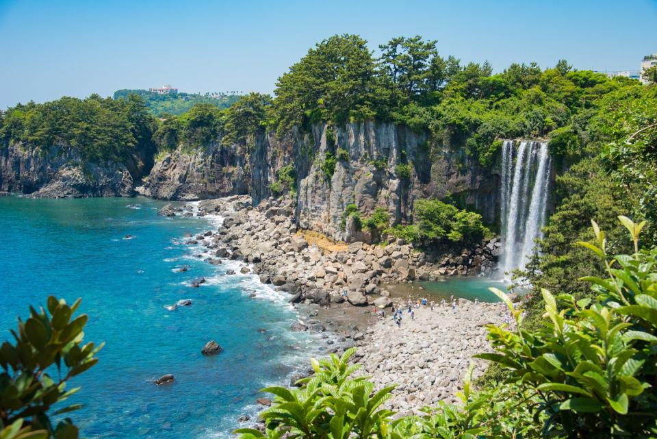 <p><strong>Why for 2020: </strong>The experts at Booking.com have scouted out South Korea and, in particular, spots on Jeju Island like Seogwipo as an emerging destination to visit next year.</p><p><strong><strong>Top Tips</strong>: </strong>Jeju island is an area of natural beauty with a volcanic coastline and impressive waterfalls like Jeonbang (pictured) and Cheonjiyon Falls. A destination well suited to the active traveller, activities on offer include hiking up Mount Hallasan, scuba diving, and swimming is the island's second largest city, Seogwipo. Booking.com also recommends Olle Market for street food and fresh produce and downtown Seogwipo for traditional Korean restaurants.</p><p><a class="link " href="https://go.redirectingat.com?id=127X1599956&url=https%3A%2F%2Fwww.booking.com%2Fsearchresults.en-gb.html%3Flabel%3Dgen173nr-1FCAsofUIJc3VuLWJlYWNoSAlYBGhQiAEBmAEJuAEHyAEN2AEB6AEB-AECiAIBqAIDuAKPn-ftBcACAQ%26sid%3D9aafc751295f71255af3f657ddcacf75%26sb%3D1%26src%3Dhotel%26src_elem%3Dsb%26error_url%3Dhttps%253A%252F%252Fwww.booking.com%252Fhotel%252Fkr%252Fsun-beach.en-gb.html%253Flabel%253Dgen173nr-1FCAsofUIJc3VuLWJlYWNoSAlYBGhQiAEBmAEJuAEHyAEN2AEB6AEB-AECiAIBqAIDuAKPn-ftBcACAQ%253Bsid%253D9aafc751295f71255af3f657ddcacf75%253Bdist%253D0%253Broom1%253DA%25252CA%253Bsb_price_type%253Dtotal%253Btype%253Dtotal%2526%253B%26highlighted_hotels%3D248316%26hp_sbox%3D1%26ss%3DSeogwipo%26is_ski_area%3D0%26ssne%3DSeogwipo%26ssne_untouched%3DSeogwipo%26city%3D900048053%26group_adults%3D2%26group_children%3D0%26no_rooms%3D1%26from_sf%3D1&sref=http%3A%2F%2Fwww.elle.com%2Fuk%2Flife-and-culture%2Fculture%2Fg32358%2Fholiday-destinations%2F" rel="nofollow noopener" target="_blank" data-ylk="slk:Find accommodation in Seogwipo;elm:context_link;itc:0;sec:content-canvas">Find accommodation in Seogwipo</a></p>