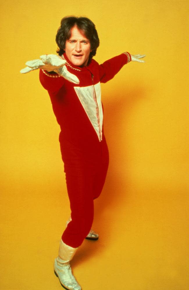 Williams as Mork in Mork & Mindy.