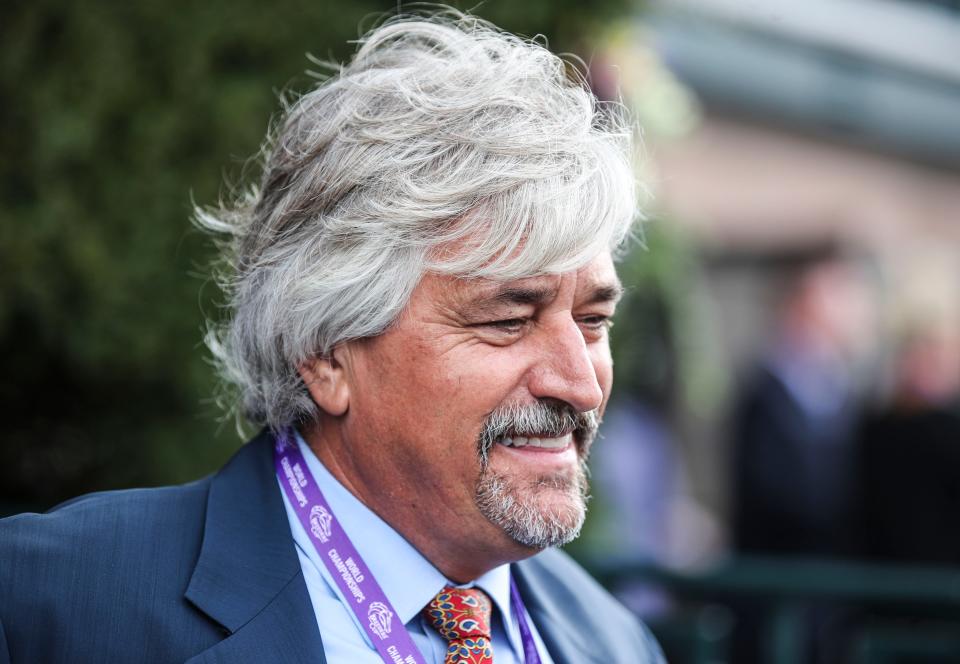 Trainer Steve Asmussen at the Breeders' Cup World Championships at Keeneland in Lexington, Ky. Nov. 5, 2022. 