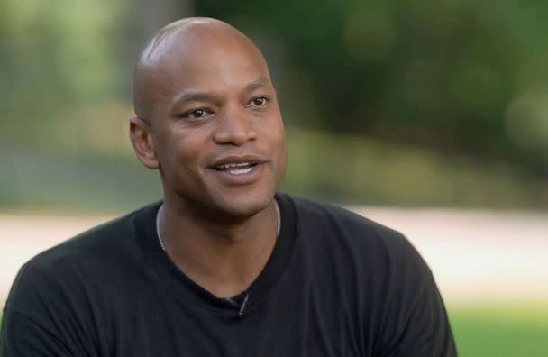 PHOTO: Maryland Democratic gubernatorial candidate Wes Moore talks about his campaign speaks to ABC News Live. (ABC News)