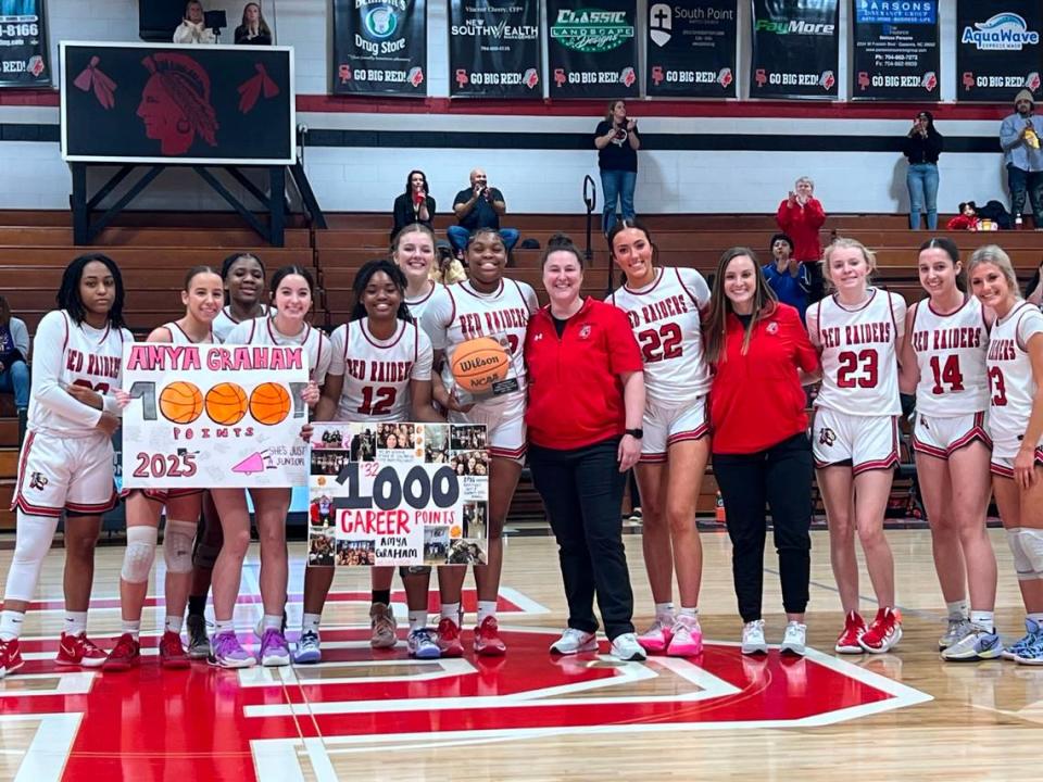 South Point’s Amya Graham scored her 1,000th career point Friday