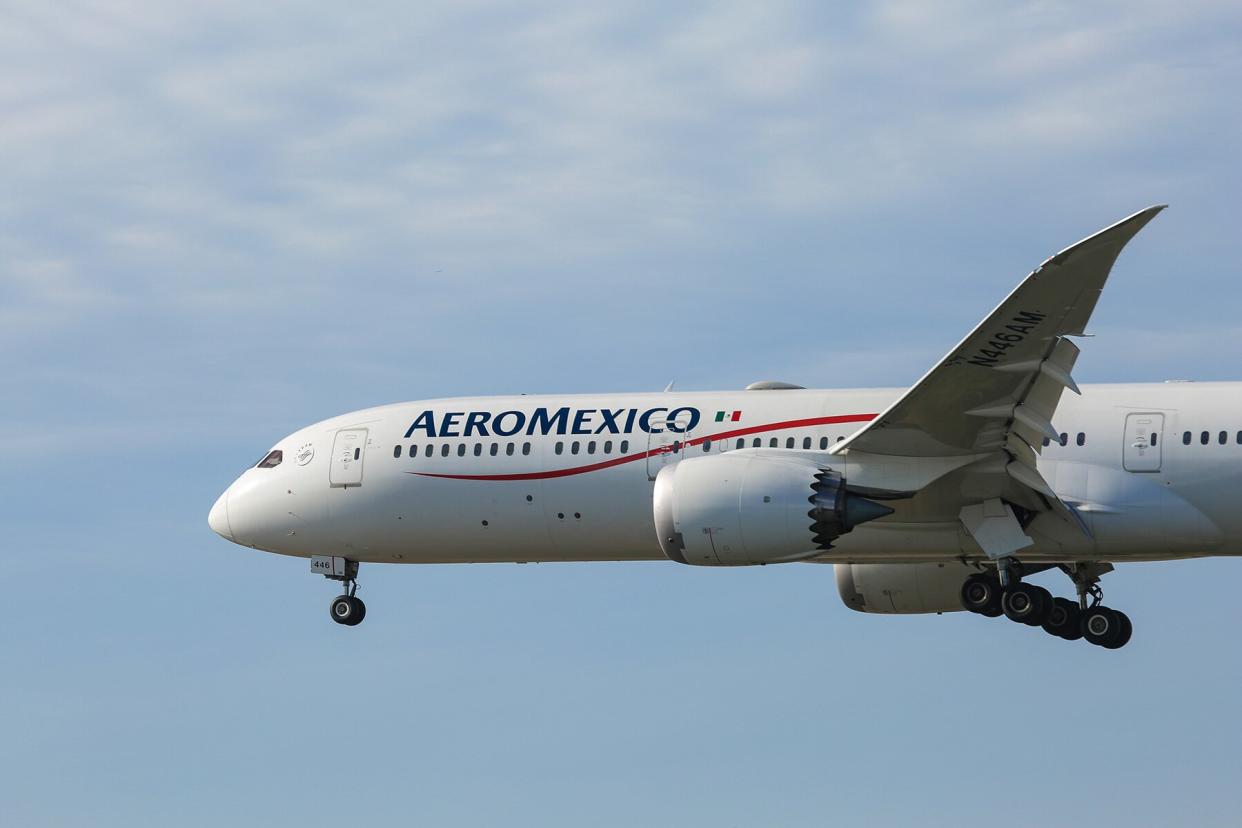 Aeromexico Boeing 787 Dreamliner Landing In New York JFK