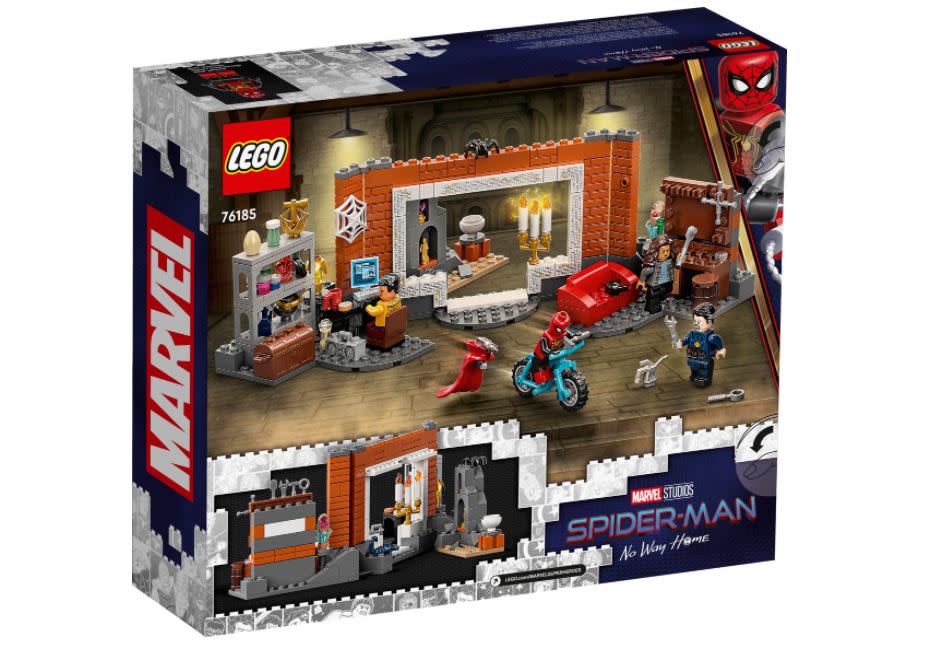 Back box cover art from LEGO's Spider-Man: No Way Home set.