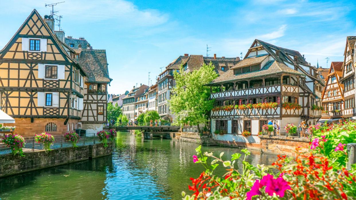 strasbourg traditional half timbered houses in la petite france