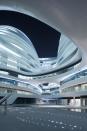 <b>Beijing, Galaxy Soho </b><br> The flowing complex seen from the ground. Designed by Zaha Hadid