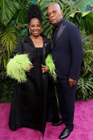 <p>Kevin Mazur/Getty Images for Tony Awards Productions</p> LaTanya Richardson Jackson and Samuel L. Jackson attend The 76th Annual Tony Awards at United Palace Theater on June 11, 2023 in New York City.