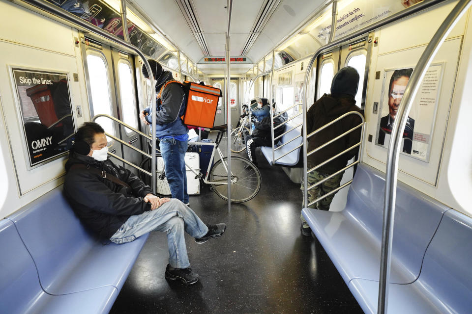 Photo by: John Nacion/STAR MAX/IPx 2020 4/10/20 Life amidst the cornonavirus in New York City. Empty subway cars