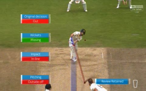 Wade LBW review - Credit: Sky