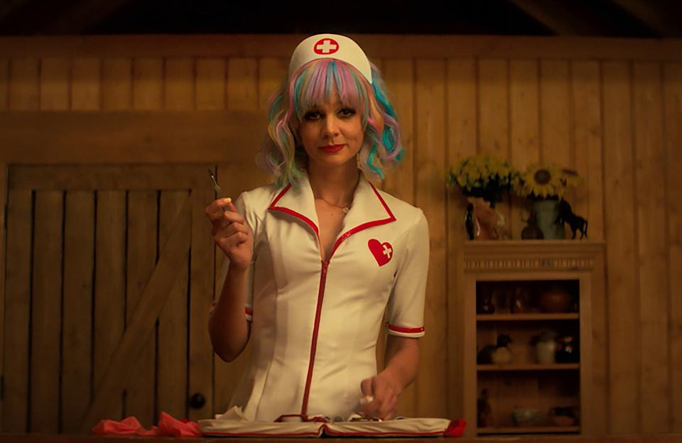 <p>Nursing a grievance: Carey Mulligan as Cassie in ‘Promising Young Woman’</p> ( )