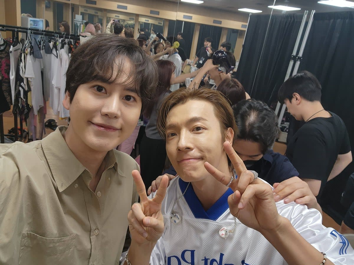 K-pop singer Kyuhyun (left) is currently in good health, fully capable of continuing his regular activities, his label said  (X/ ChoKyuHyun)