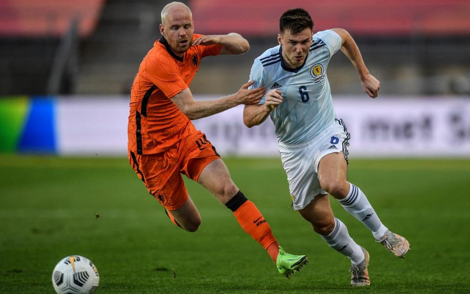 Steve Clarke finds innovative way to fit Kieran Tierney and Andy Robertson into Scotland team - AFP