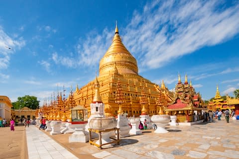 Beautiful Shwedagon Pagoda - Credit: getty