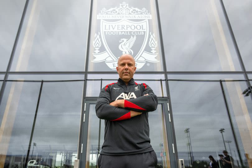 Liverpool head coach Arne Slot at AXA Training Centre on June 19 2024