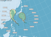 氣象局指出，週四受到利奇馬外圍環流影響，北部、東北部、東部地區有陣雨，並可能有局部豪雨。(氣象局網站)