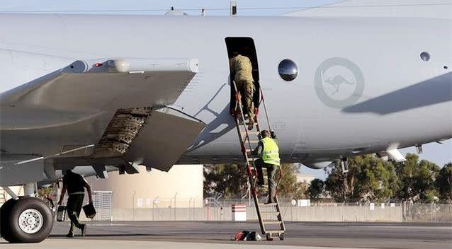 A Royal Australian Air Force plane deployed to search part of the Indian Ocean for any potential signs of the missing MH370 passenger jet returned to Perth without spotting any debris. Photo: Reuters.