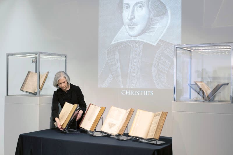 Shakespeare's First Folio on display at Christies in London