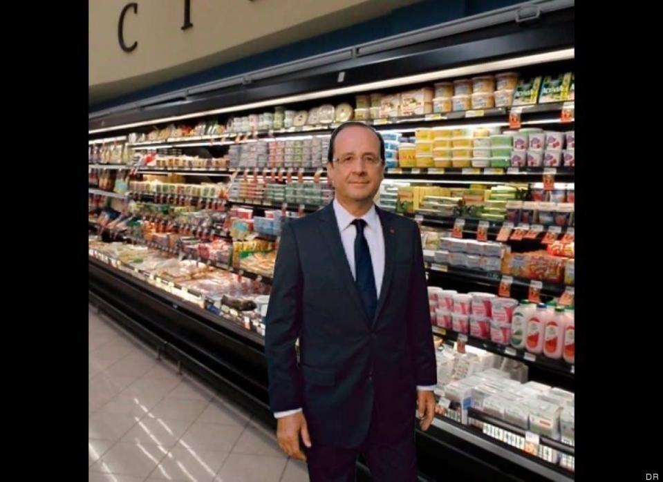 François Hollande l'a dit, il fait ses courses au supermarché. Quand il a du temps...