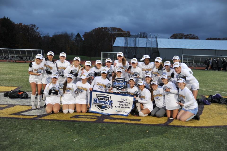 Ashland University's women's soccer team defeated Cedarville in the Great Midwest Athletic Conference Tournament championship game.