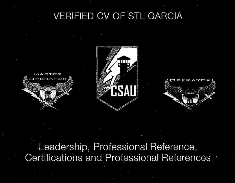 C-SAU u0022Senior Team Leaderu0022 Joseph Garcia provided York County with a 128-page document featuring a title page that states, u0022Verified CV of STL Garcia.u0022 The document included 42 photos of trainings, 41 letters of reference and 42 copies of certificates.