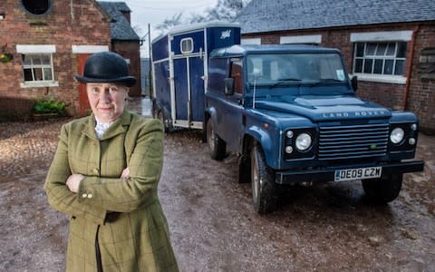 Mrs Wynne-Jones of the Wynnstay Hunt, which straddles the Cheshire and North Wales border - Credit: Paul Cooper/The Telegraph