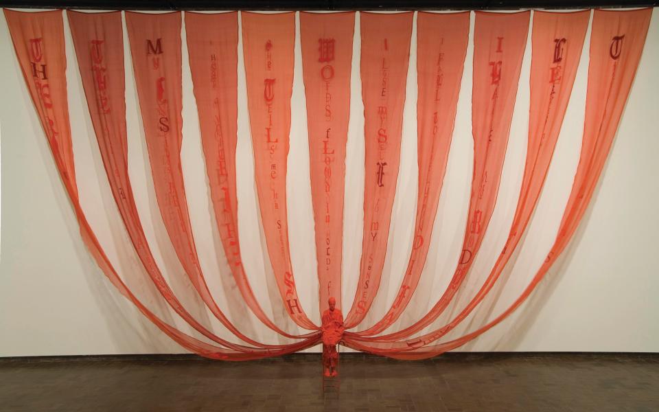 Lesley Dill (Bronxville, New York 1950; lives and works in Brooklyn). Rise, 2006-2007. Laminated fabric, hand-dyed cotton, paper, metal, silk, organza with cotton. Gift of Lesley Dill.