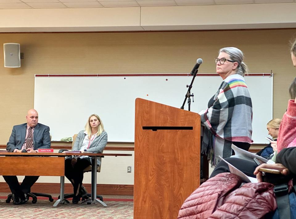 Among other school concerns, local parents and community members asked the Moon Area School Board to keep Hyde Elementary School open during their meeting on Oct. 9, 2023.