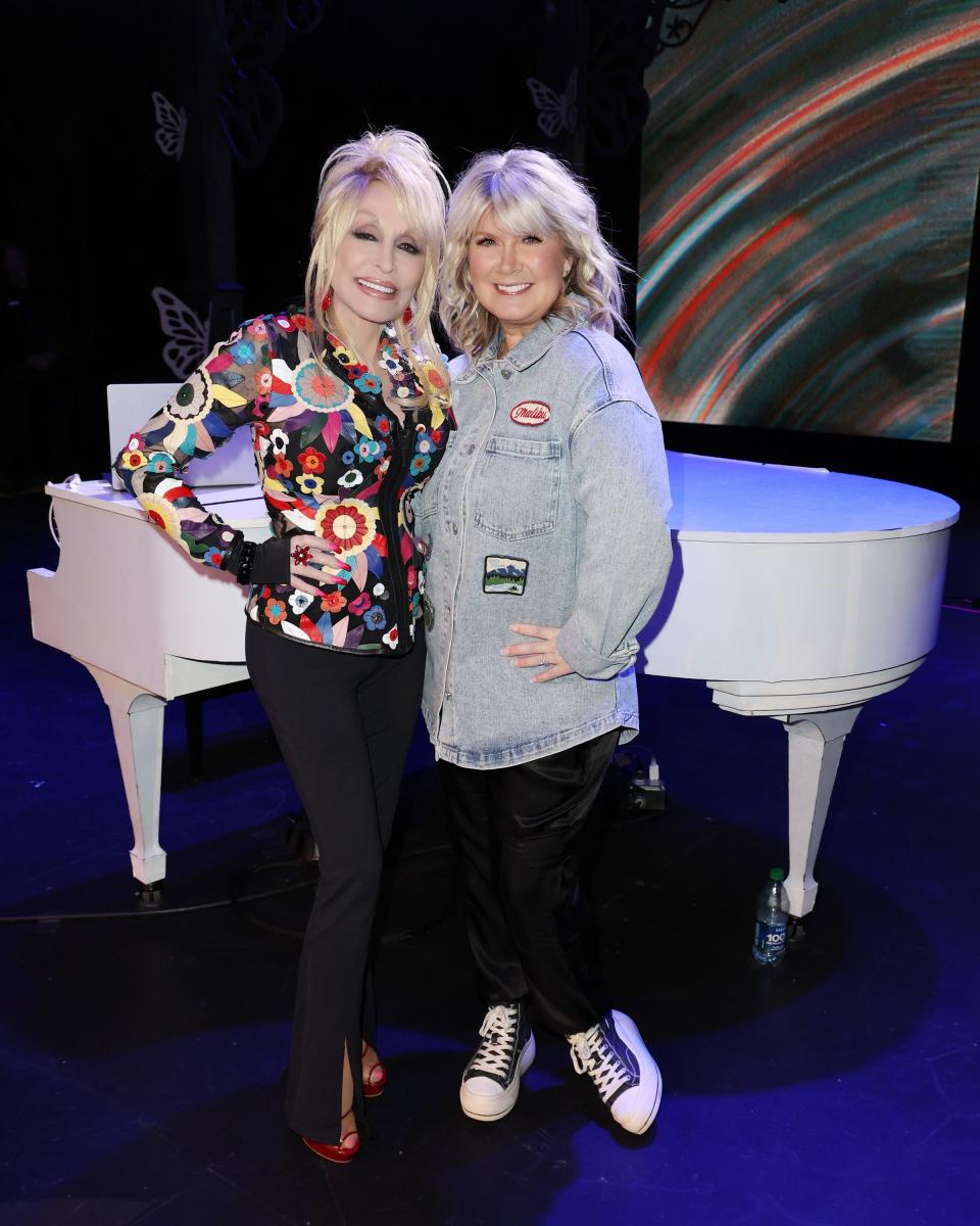 Natalie Grant and Dolly Parton perform during a celebration of the 50th anniversary “I Will Always Love You”, at Dollywood in Pigeon Forge, TN on March 11, 2023. The two also recorded a song together that will be on Grant's upcoming album "Seasons."