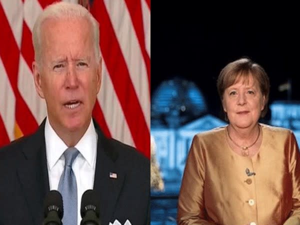 US President Joe Biden and German chancellor Angela Merkel 