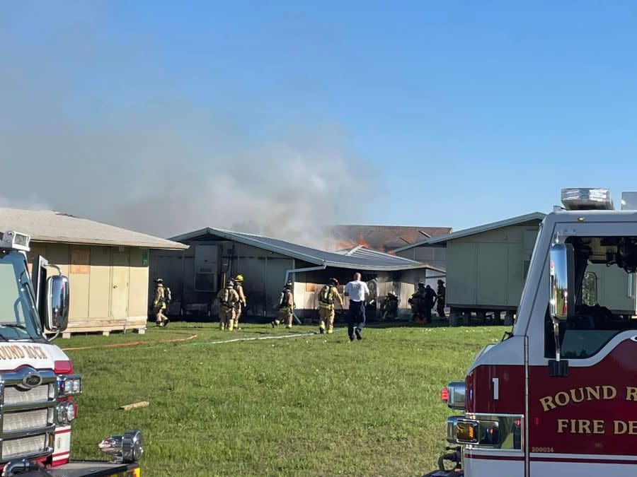 The Round Rock Fire Department responded to a structure fire at Stony Point High School on Wednesday | Courtesy Round Rock Fire Department