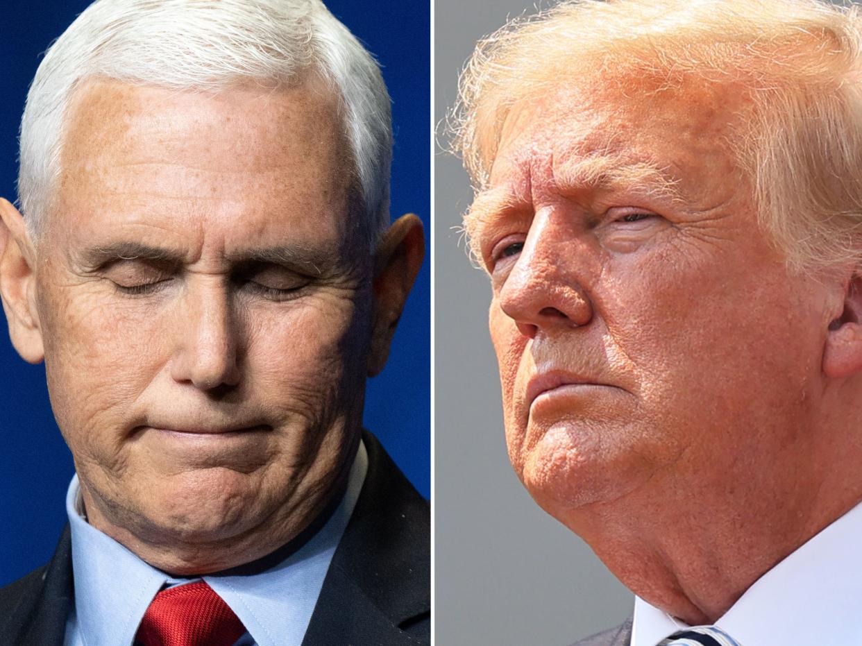 Former Vice President Mike Pence and Former President Donald Trump
