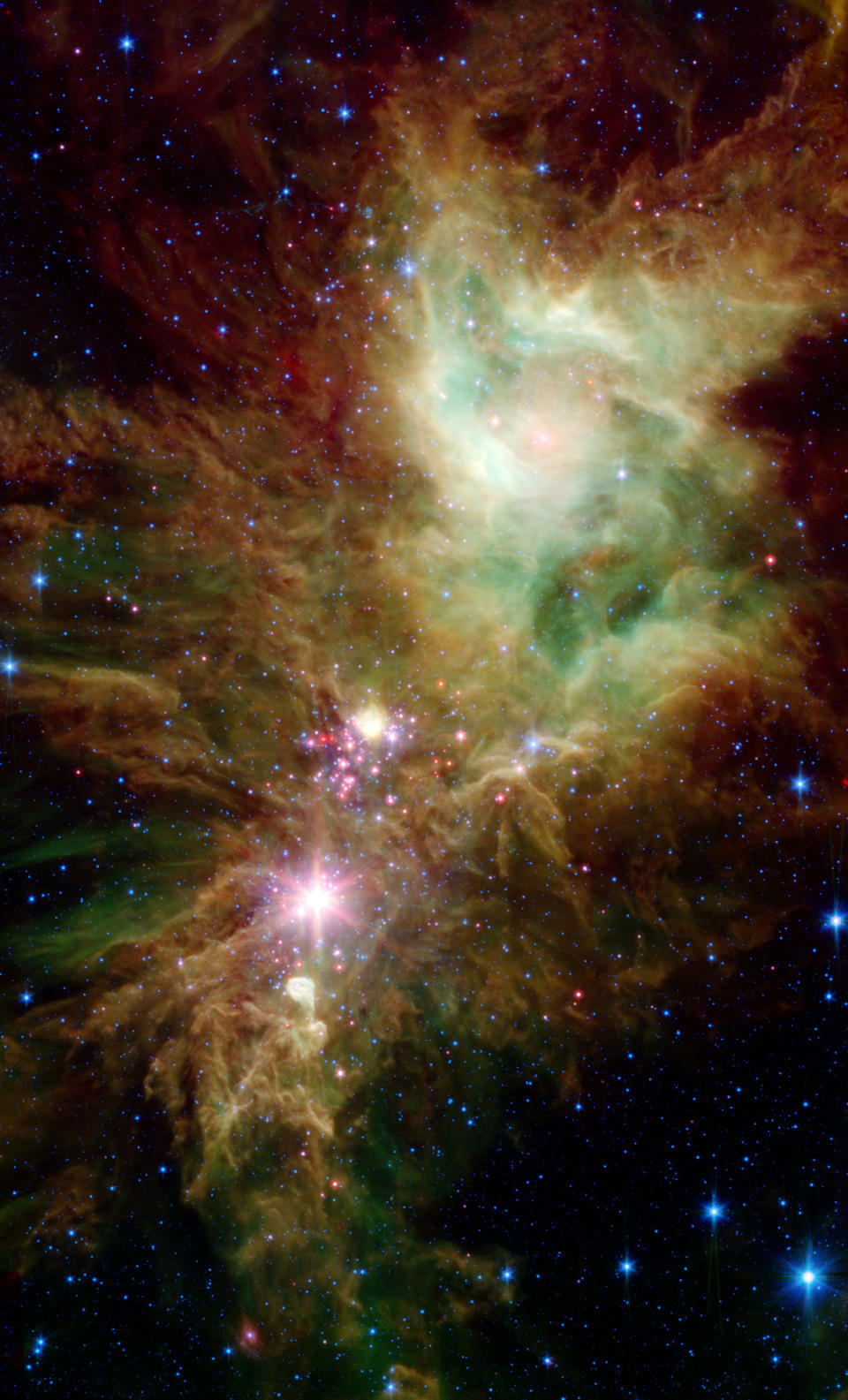 Snowflake Cluster and Cone Nebula