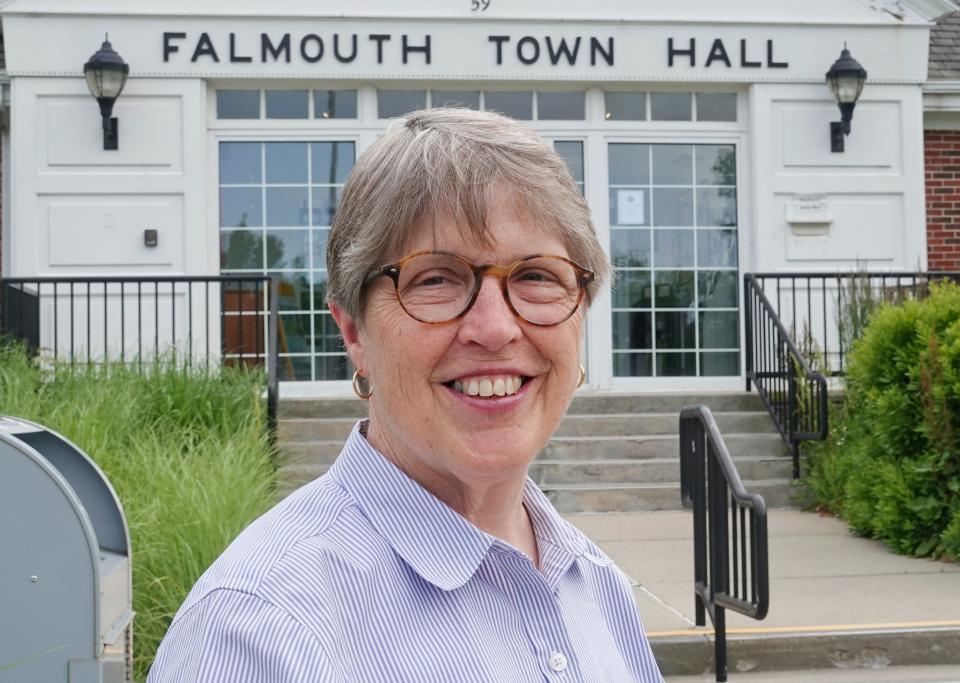 The Rev. Deborah Warner formed a petition against a deal that would allow the Falmouth Police Department to sell old guns to Powderhorn Outfitters in Hyannis.