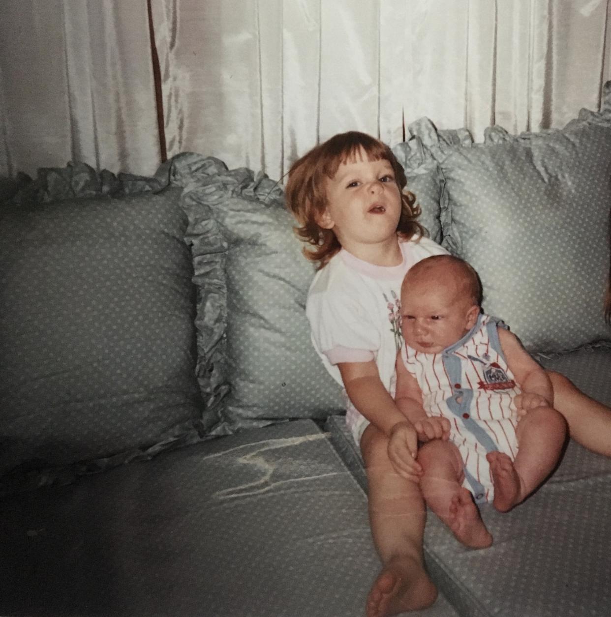 The author with her new baby brother in the late '80s (Photo: Courtesy of Jess Keefe)