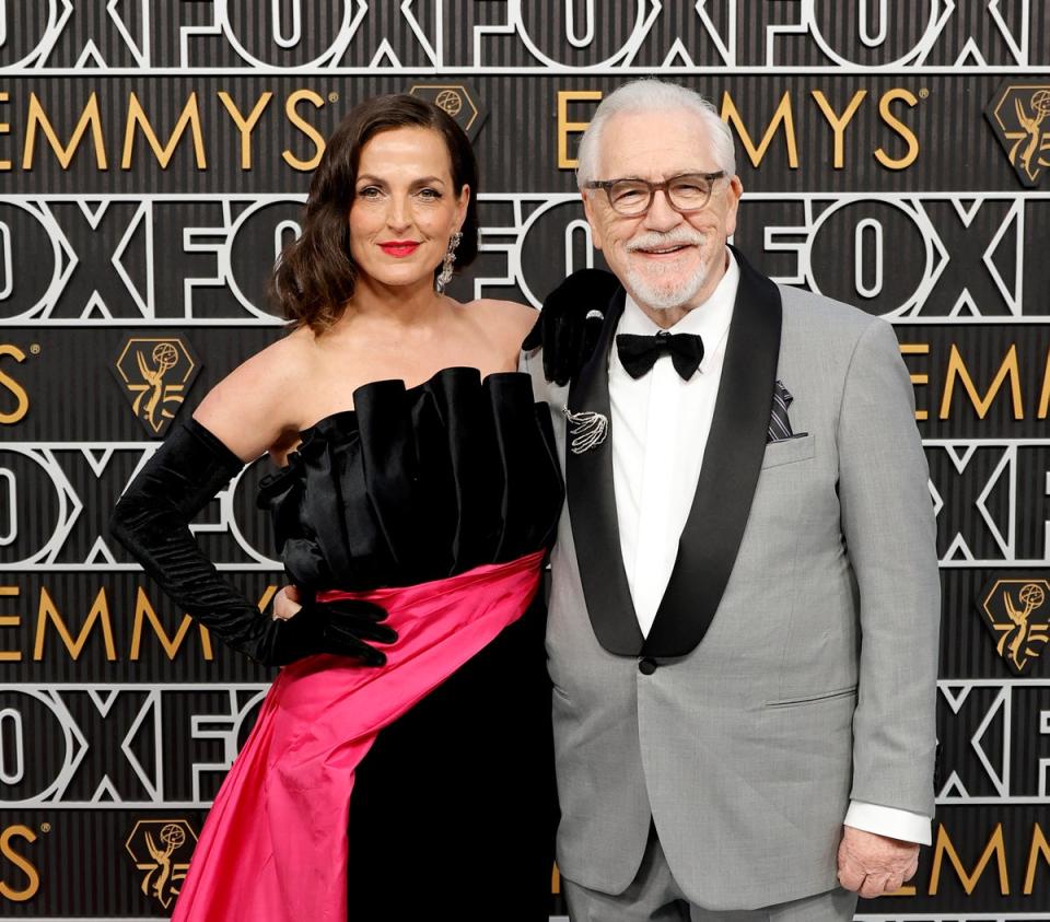 Cox and his wife Nicole Ansari at the Emmys in January (Getty)