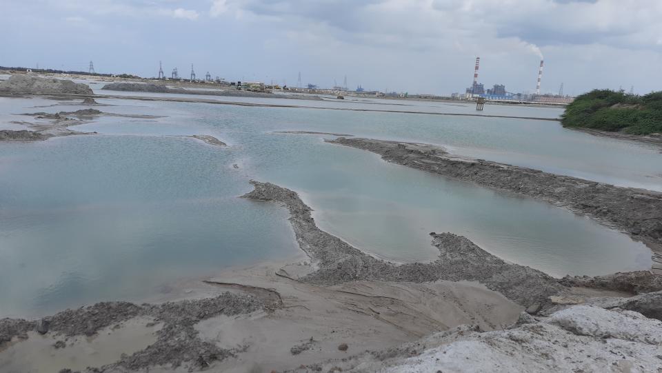 <div class="paragraphs"><p>These were once agricultural lands in Seppakkam that have now turned into an ash pond filled with poisonous chemicals.</p></div>