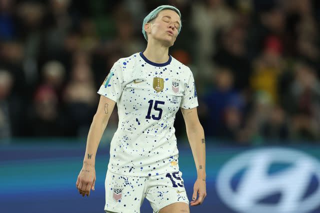 <p>Isabel Infantes/Shutterstock </p> Forward Megan Rapinoe of United States misses penalty against Sweden in the Women's World Cup