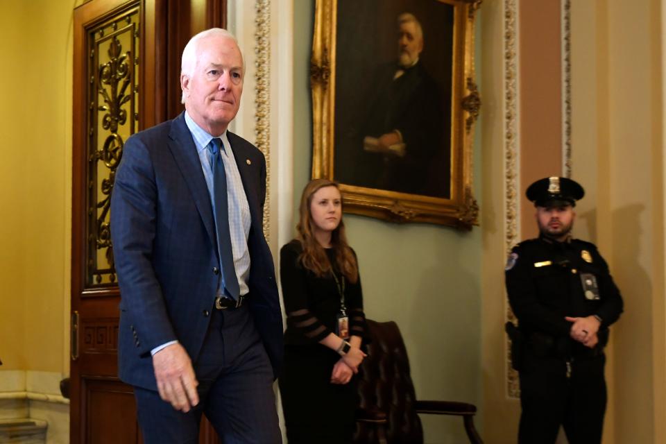 Sen. John Cornyn, R-Texas, in the U.S. Capitol on Monday.