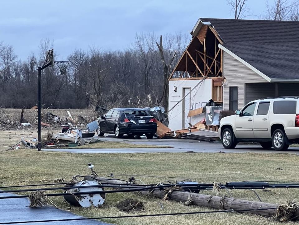 Mitchell Road damage (Springfield Township.)