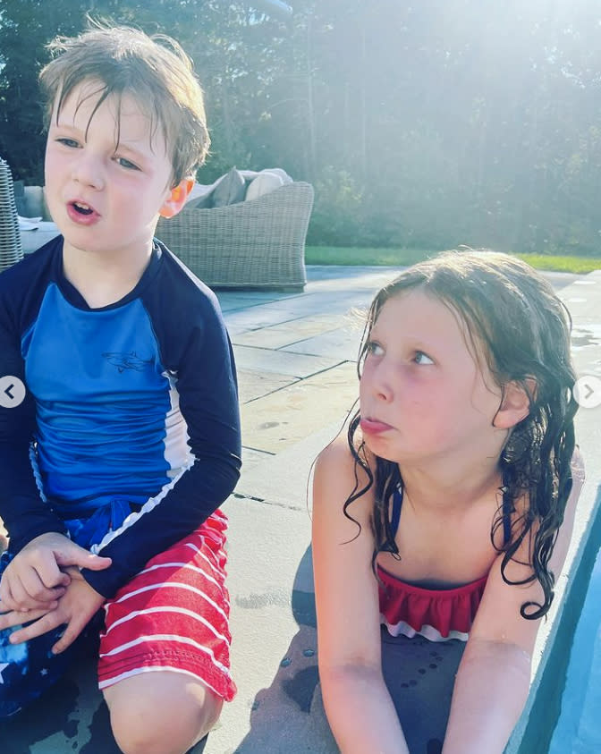 Savannah Guthrie's children not posing for 'a sweet brother-sister pic'. (Instagram)