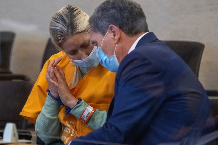 Shannon O’Connor attends an arraignment hearing with her attorney Sam Polverino in San Jose on October 20, 2021. (Anda Chu /Bay Area News Group)