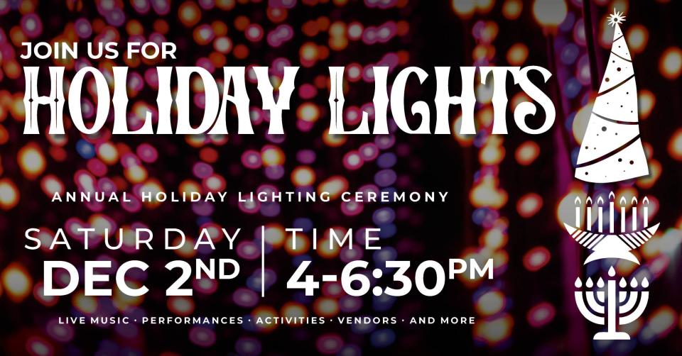 Salisbury Holiday Lights festival, featuring the big tree lighting and more, is set for Saturday, Dec. 2, 2023, from 4-:30 p.m.