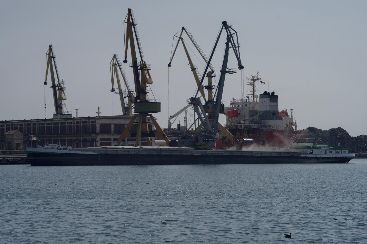 Constanta port, the largest for cereals in Europe, has been racing to adapt to the increased activity since the war between Russia and Ukraine, and more recently after the collapse of the Black Sea shipment deal (Getty Images)