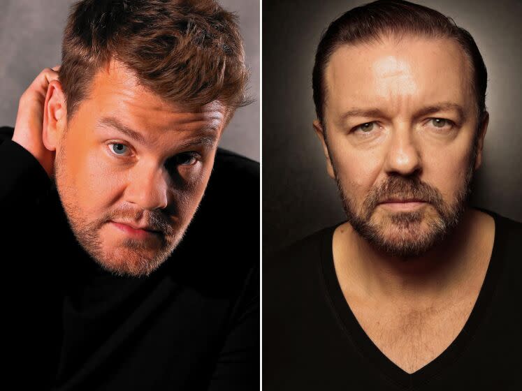 James Corden by Kirk McKoy, Los Angeles Times. Ricky Gervais by Carolyn Cole, Los Angeles Times.